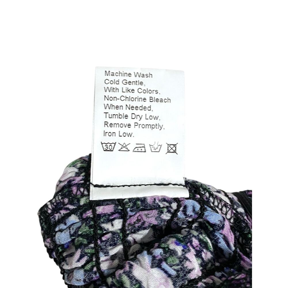 Pretty Garden One Shoulder Midi Dress M Dark Floral Coquette Ruffle Bodycon NWT - Picture 9 of 9